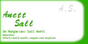 anett sall business card